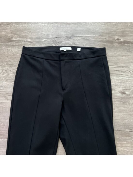 Vince Tapered Stove Pipe Pant Womens 6 Black Pintuck Ponte Full Length - Picture 3 of 16